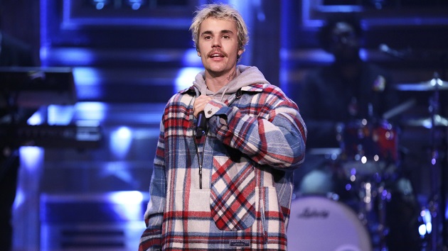 Justin Bieber performs at Kanye West’s Sunday service