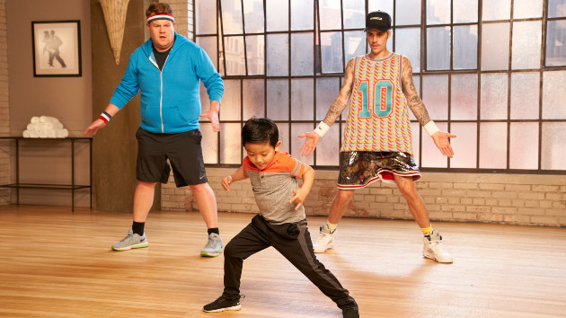 Justin Bieber dances to “Baby” with James Corden and a bunch of toddlers
