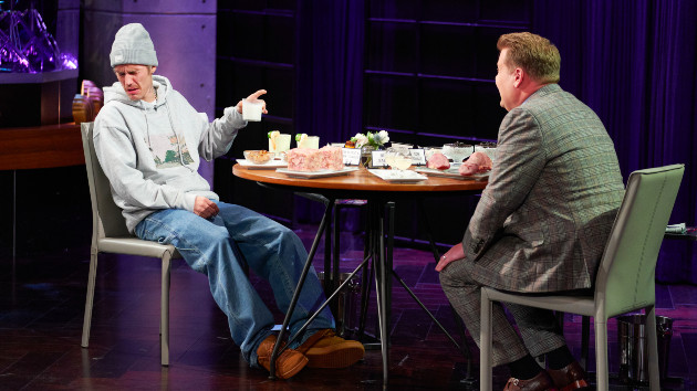 Justin Bieber plays not so yummy game of “Spill Your Guts” with James Corden