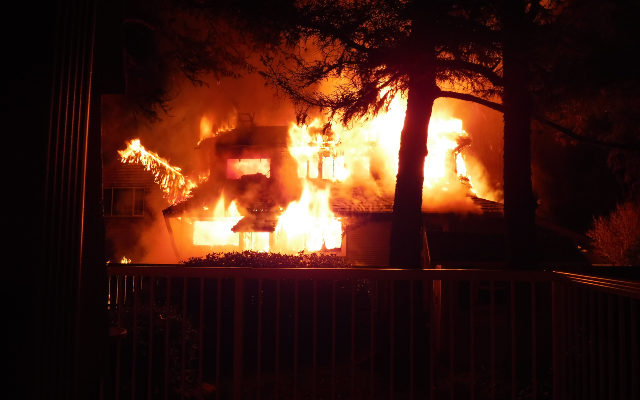 Home Destroyed By Fire In Seaside